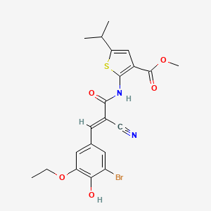 methyl 2-{[3-(3-bromo-5-ethoxy-4-hydroxyphenyl)-2-cyanoacryloyl]amino}-5-isopropyl-3-thiophenecarboxylate
