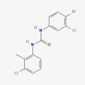 molecular formula C14H11BrCl2N2O B4670118 N-(4-bromo-3-chlorophenyl)-N'-(3-chloro-2-methylphenyl)urea 