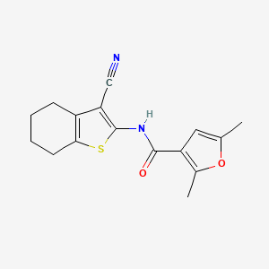 molecular formula C16H16N2O2S B4670124 N-(3-cyano-4,5,6,7-tetrahydro-1-benzothien-2-yl)-2,5-dimethyl-3-furamide 