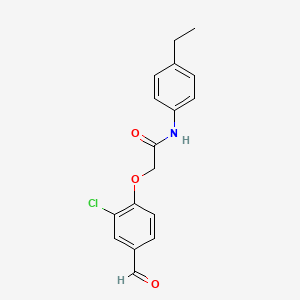 molecular formula C17H16ClNO3 B4670129 2-(2-chloro-4-formylphenoxy)-N-(4-ethylphenyl)acetamide 