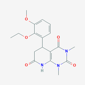 molecular formula C18H21N3O5 B4670130 5-(2-ethoxy-3-methoxyphenyl)-1,3-dimethyl-5,8-dihydropyrido[2,3-d]pyrimidine-2,4,7(1H,3H,6H)-trione 
