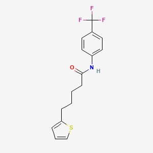 molecular formula C16H16F3NOS B4670138 5-(2-thienyl)-N-[4-(trifluoromethyl)phenyl]pentanamide 
