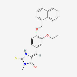 molecular formula C24H22N2O3S B4670144 5-[3-ethoxy-4-(1-naphthylmethoxy)benzylidene]-3-methyl-2-thioxo-4-imidazolidinone 
