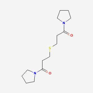 molecular formula C14H24N2O2S B4670159 1,1'-[thiobis(1-oxo-3,1-propanediyl)]dipyrrolidine 