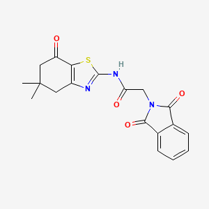 molecular formula C19H17N3O4S B4670217 N-(5,5-dimethyl-7-oxo-4,5,6,7-tetrahydro-1,3-benzothiazol-2-yl)-2-(1,3-dioxo-1,3-dihydro-2H-isoindol-2-yl)acetamide 