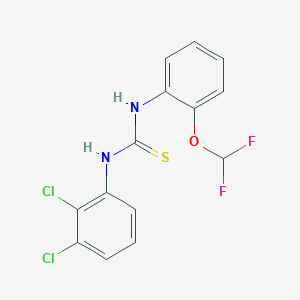 molecular formula C14H10Cl2F2N2OS B4670222 N-(2,3-dichlorophenyl)-N'-[2-(difluoromethoxy)phenyl]thiourea 