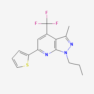 3-methyl-1-propyl-6-(2-thienyl)-4-(trifluoromethyl)-1H-pyrazolo[3,4-b]pyridine