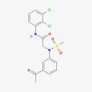 molecular formula C17H16Cl2N2O4S B4670269 N~2~-(3-acetylphenyl)-N~1~-(2,3-dichlorophenyl)-N~2~-(methylsulfonyl)glycinamide 