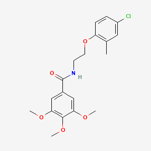 molecular formula C19H22ClNO5 B4670337 N-[2-(4-chloro-2-methylphenoxy)ethyl]-3,4,5-trimethoxybenzamide 