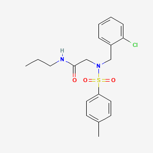 molecular formula C19H23ClN2O3S B4670342 N~2~-(2-chlorobenzyl)-N~2~-[(4-methylphenyl)sulfonyl]-N~1~-propylglycinamide 