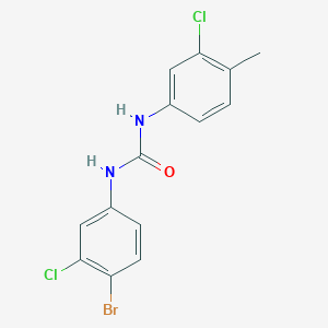 molecular formula C14H11BrCl2N2O B4670345 N-(4-bromo-3-chlorophenyl)-N'-(3-chloro-4-methylphenyl)urea 
