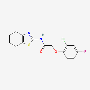 molecular formula C15H14ClFN2O2S B4670390 2-(2-chloro-4-fluorophenoxy)-N-(4,5,6,7-tetrahydro-1,3-benzothiazol-2-yl)acetamide 