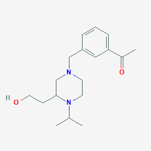 molecular formula C18H28N2O2 B4670393 1-(3-{[3-(2-hydroxyethyl)-4-isopropyl-1-piperazinyl]methyl}phenyl)ethanone 