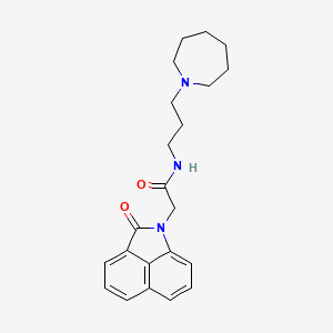molecular formula C22H27N3O2 B4670421 N-[3-(1-azepanyl)propyl]-2-(2-oxobenzo[cd]indol-1(2H)-yl)acetamide 