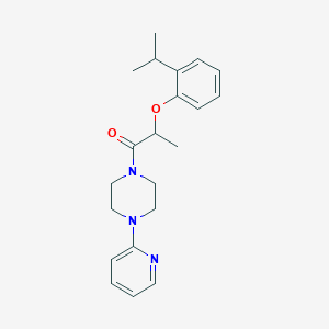 molecular formula C21H27N3O2 B4670469 1-[2-(2-isopropylphenoxy)propanoyl]-4-(2-pyridinyl)piperazine 