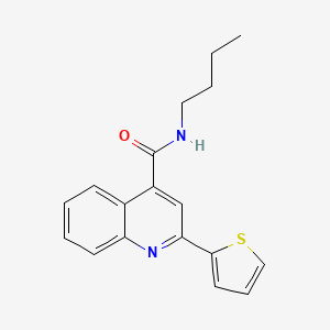 molecular formula C18H18N2OS B4670473 N-butyl-2-(2-thienyl)-4-quinolinecarboxamide 