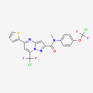 N-{4-[chloro(difluoro)methoxy]phenyl}-7-[chloro(difluoro)methyl]-N-methyl-5-(2-thienyl)pyrazolo[1,5-a]pyrimidine-2-carboxamide