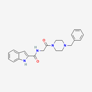 N-[2-(4-benzyl-1-piperazinyl)-2-oxoethyl]-1H-indole-2-carboxamide