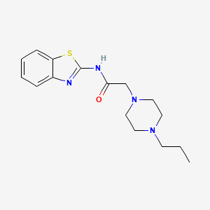 N-1,3-benzothiazol-2-yl-2-(4-propyl-1-piperazinyl)acetamide