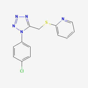 2-({[1-(4-chlorophenyl)-1H-tetrazol-5-yl]methyl}thio)pyridine