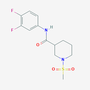 N-(3,4-difluorophenyl)-1-(methylsulfonyl)-3-piperidinecarboxamide