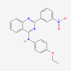 molecular formula C22H18N4O3 B4670573 N-(4-ethoxyphenyl)-2-(3-nitrophenyl)-4-quinazolinamine 