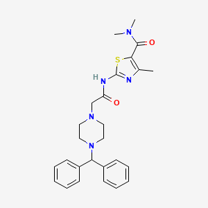 2-({[4-(diphenylmethyl)-1-piperazinyl]acetyl}amino)-N,N,4-trimethyl-1,3-thiazole-5-carboxamide