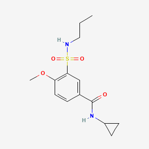 N-cyclopropyl-4-methoxy-3-[(propylamino)sulfonyl]benzamide