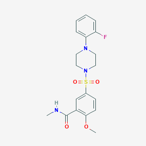 5-{[4-(2-fluorophenyl)-1-piperazinyl]sulfonyl}-2-methoxy-N-methylbenzamide