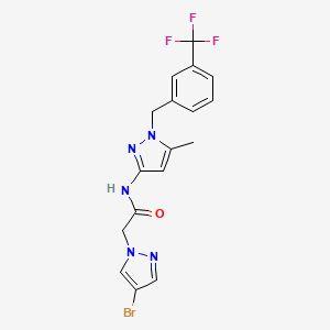 2-(4-bromo-1H-pyrazol-1-yl)-N-{5-methyl-1-[3-(trifluoromethyl)benzyl]-1H-pyrazol-3-yl}acetamide