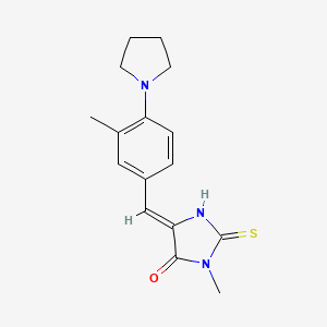 molecular formula C16H19N3OS B4670625 3-methyl-5-[3-methyl-4-(1-pyrrolidinyl)benzylidene]-2-thioxo-4-imidazolidinone 