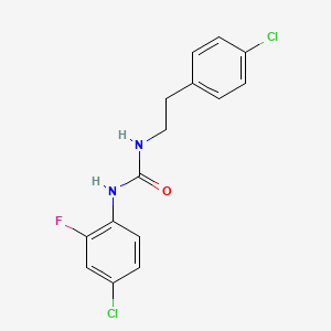 molecular formula C15H13Cl2FN2O B4670642 N-(4-chloro-2-fluorophenyl)-N'-[2-(4-chlorophenyl)ethyl]urea 