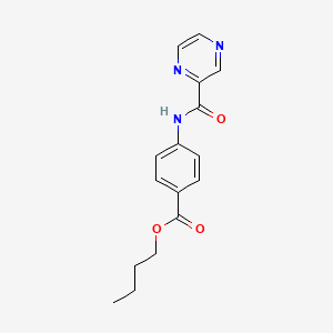 molecular formula C16H17N3O3 B4670646 butyl 4-[(2-pyrazinylcarbonyl)amino]benzoate 