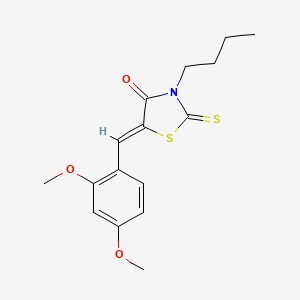 3-butyl-5-(2,4-dimethoxybenzylidene)-2-thioxo-1,3-thiazolidin-4-one