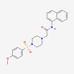 2-{4-[(4-methoxyphenyl)sulfonyl]-1-piperazinyl}-N-1-naphthylacetamide