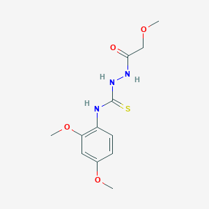 molecular formula C12H17N3O4S B4670696 N-(2,4-dimethoxyphenyl)-2-(methoxyacetyl)hydrazinecarbothioamide 