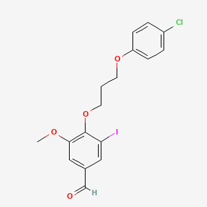 4-[3-(4-chlorophenoxy)propoxy]-3-iodo-5-methoxybenzaldehyde