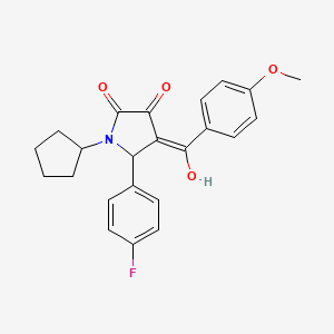 1-cyclopentyl-5-(4-fluorophenyl)-3-hydroxy-4-(4-methoxybenzoyl)-1,5-dihydro-2H-pyrrol-2-one