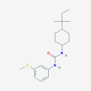 molecular formula C19H30N2OS B4670766 N-[4-(1,1-dimethylpropyl)cyclohexyl]-N'-[3-(methylthio)phenyl]urea 