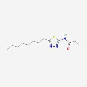 molecular formula C13H23N3OS B4670774 N-(5-octyl-1,3,4-thiadiazol-2-yl)propanamide 