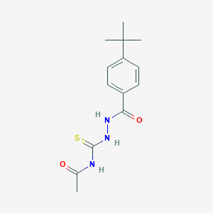 molecular formula C14H19N3O2S B4670777 N-{[2-(4-tert-butylbenzoyl)hydrazino]carbonothioyl}acetamide 