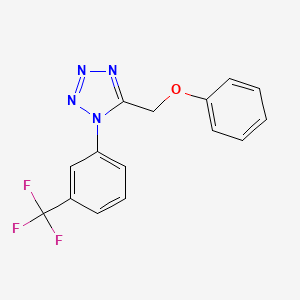 molecular formula C15H11F3N4O B4670780 5-(phenoxymethyl)-1-[3-(trifluoromethyl)phenyl]-1H-tetrazole 