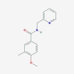 molecular formula C15H16N2O2 B4670800 4-methoxy-3-methyl-N-(2-pyridinylmethyl)benzamide 