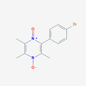 molecular formula C13H13BrN2O2 B4670810 2-(4-bromophenyl)-3,5,6-trimethylpyrazine 1,4-dioxide 
