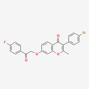 molecular formula C24H16BrFO4 B4670819 3-(4-bromophenyl)-7-[2-(4-fluorophenyl)-2-oxoethoxy]-2-methyl-4H-chromen-4-one 