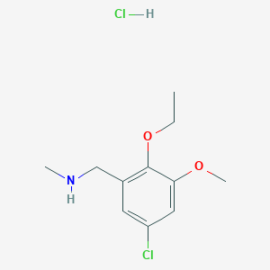 molecular formula C11H17Cl2NO2 B4670826 (5-chloro-2-ethoxy-3-methoxybenzyl)methylamine hydrochloride 