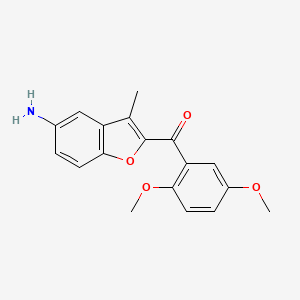 (5-amino-3-methyl-1-benzofuran-2-yl)(2,5-dimethoxyphenyl)methanone