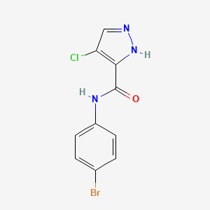 molecular formula C10H7BrClN3O B4670884 N-(4-bromophenyl)-4-chloro-1H-pyrazole-3-carboxamide 