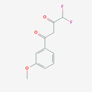 molecular formula C11H10F2O3 B4670895 4,4-difluoro-1-(3-methoxyphenyl)-1,3-butanedione CAS No. 832740-76-8