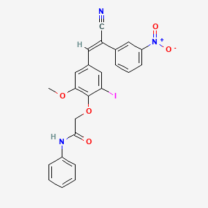 2-{4-[2-cyano-2-(3-nitrophenyl)vinyl]-2-iodo-6-methoxyphenoxy}-N-phenylacetamide